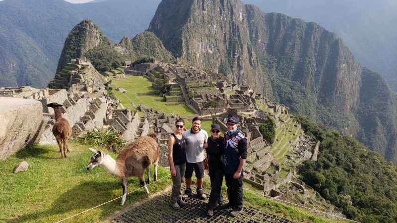 Hikers at Machu Picchu