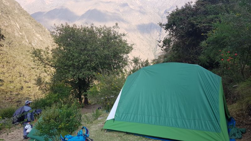 A tent on the Inca Trail