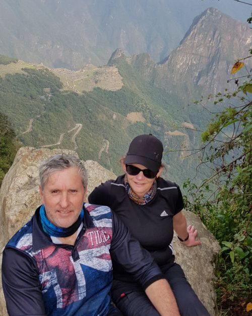 Two travellers at Machu Picchu