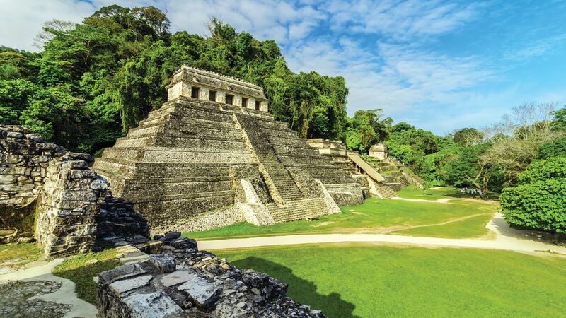 An ancient Mayan temple in Mexico