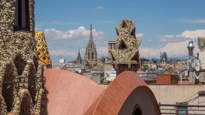 The rooftops of Palau Guell