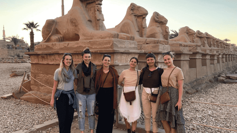 Group at Karnak Temple in Egypt