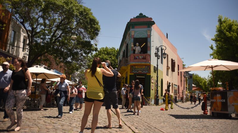 Tourists in Buenos Aires, Argentina