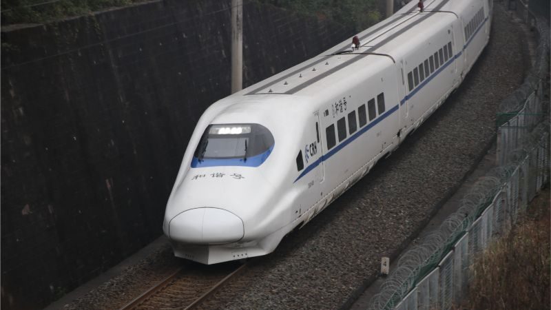 A high-speed train in China