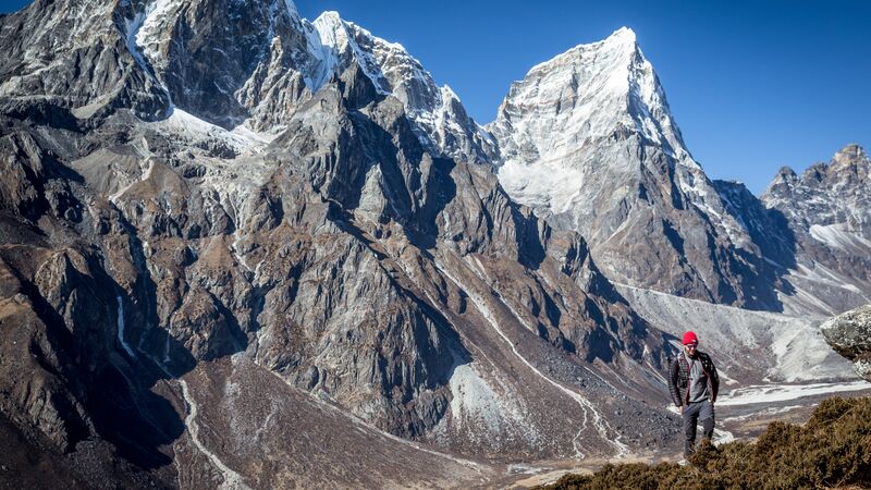 A hiker in Nepal.