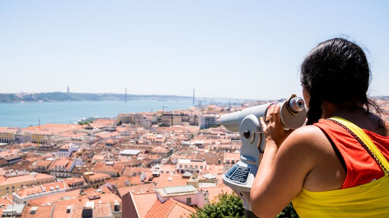 View from a hilltop in Lisbon, Portgual