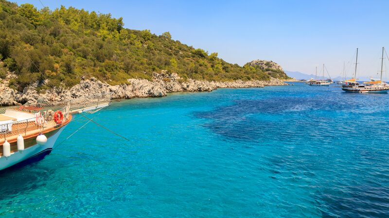 The turquoise water in Fethiye.