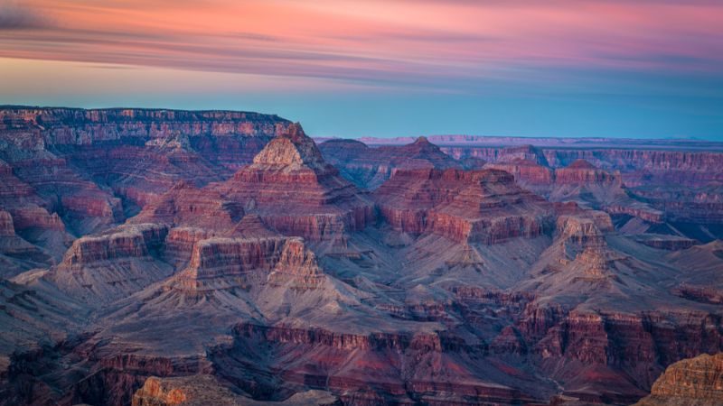 Dusk at the Grand Canyon.