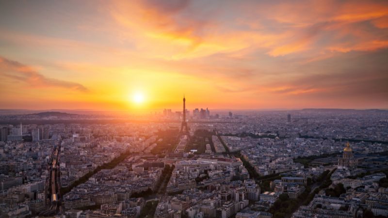 Paris at sunset