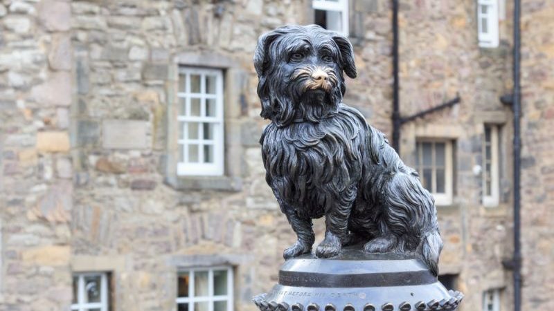 Sculpture of Bobby, the Skye Terrier, in Scotland