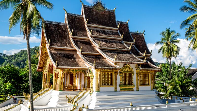 A gold temple in Luang Prabang, Laos