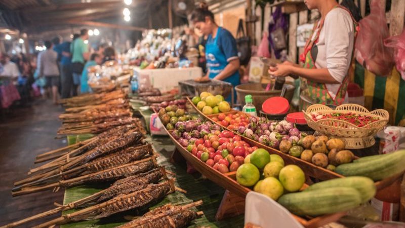 A food stand at a night market