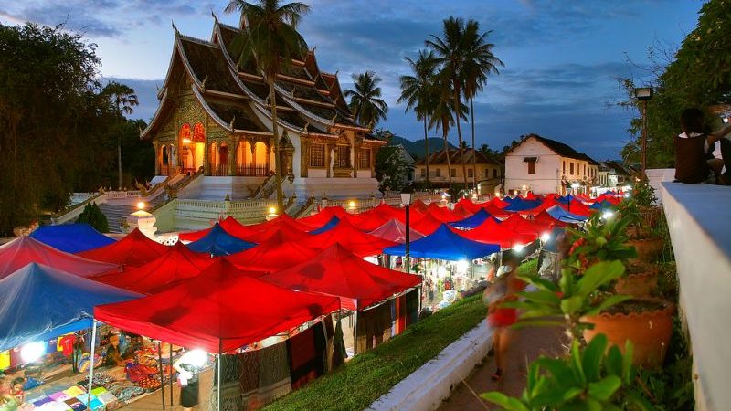 A night market in Luang Prabang, Laos