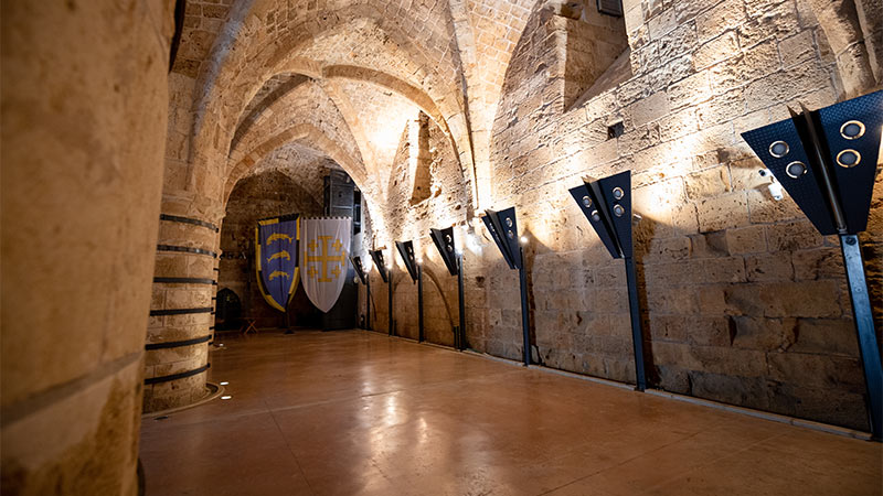 Inside the halls of the Knights Templar in Acre.