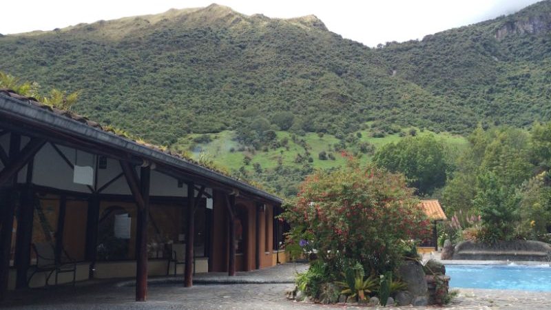 Outdoor hot springs in Ecuador