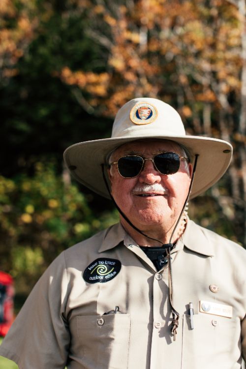 A park ranger in the Smoky Mountains