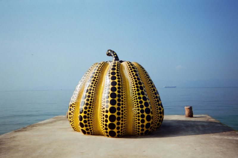 Giant pumpkin on Naoshima Island.