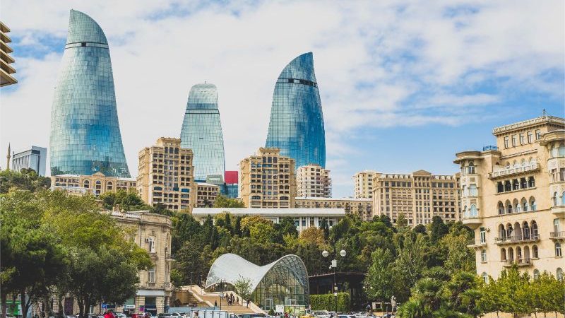 Baku city skyline