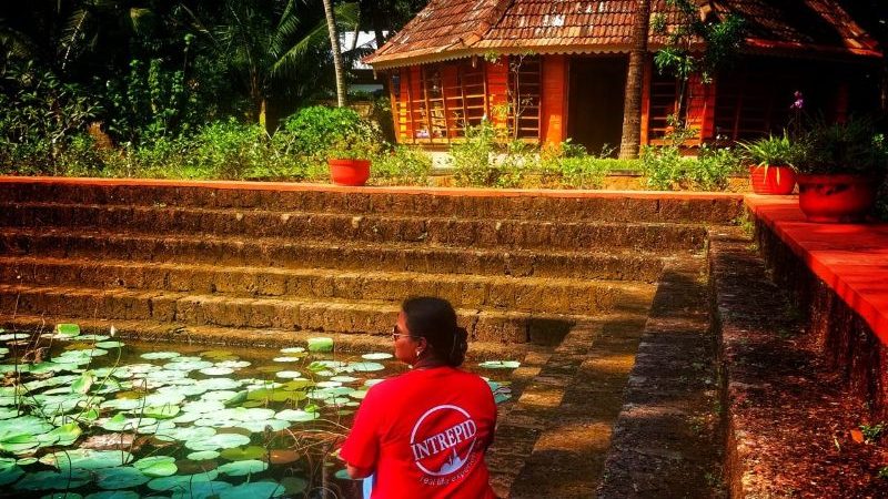 Our leader, Usha, at the retreat in Thrissur.