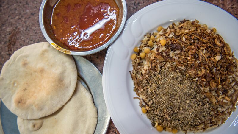 Lentil soup and bread