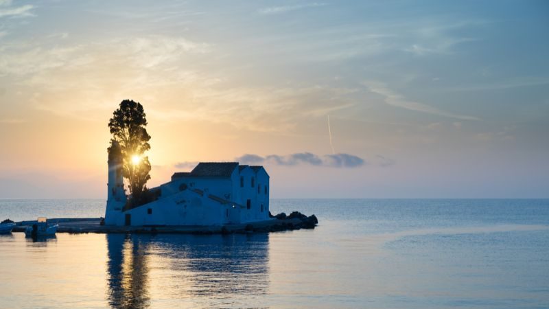 Vlacherna monastery, Corfu, Greece