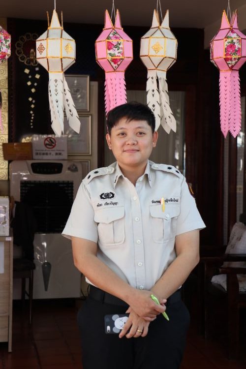 A guard in a women's prison in Chiang Mai