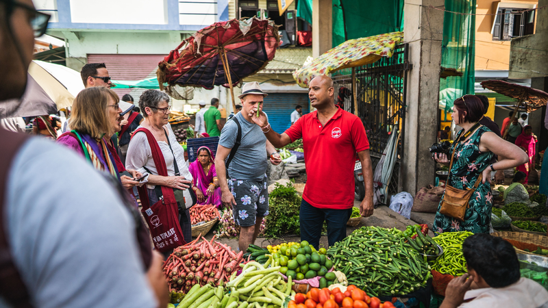 Premium India trip Group at markets in India