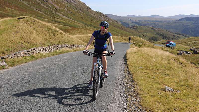 cycling up hill