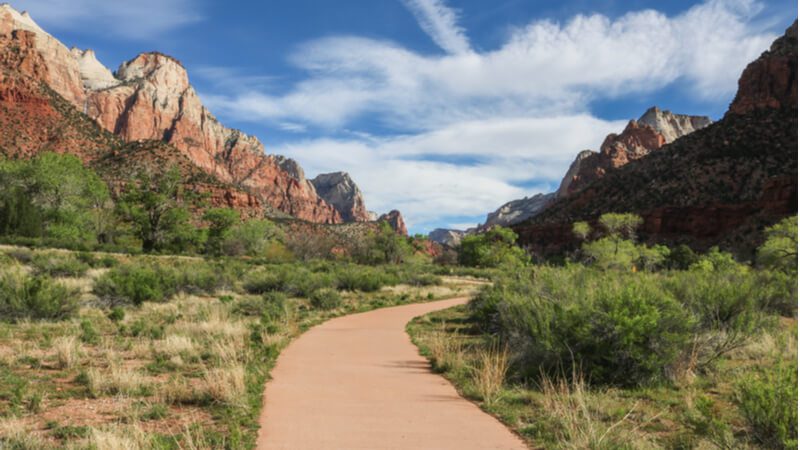 The Pa'rus Trail in Zion National Park