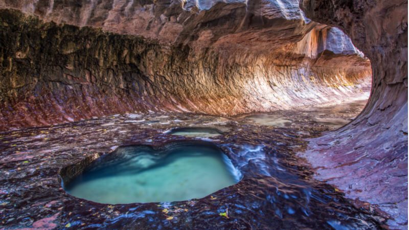 The Subway trail in Zion National Park