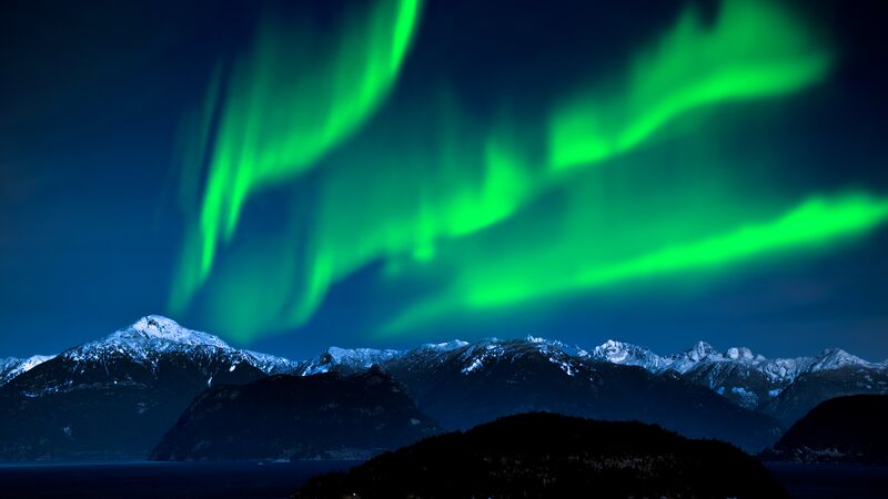 The northern lights in Alaska