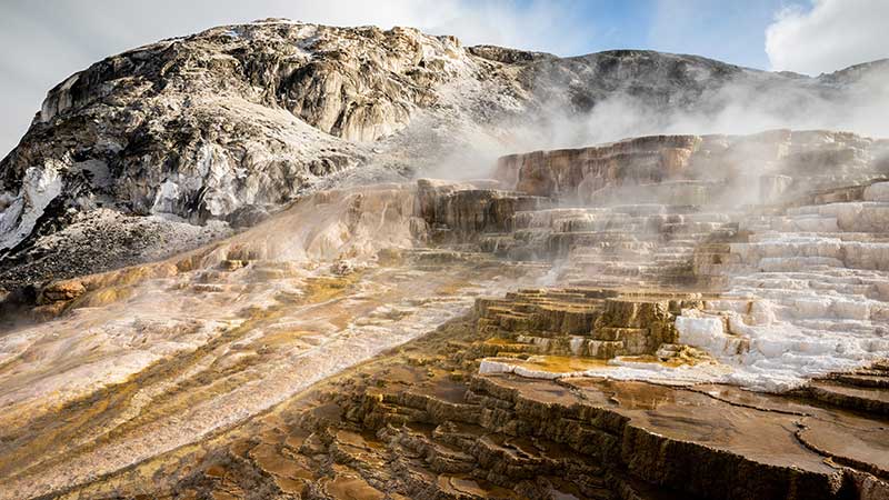 Mammoth Terraces in Yellowstone National Park