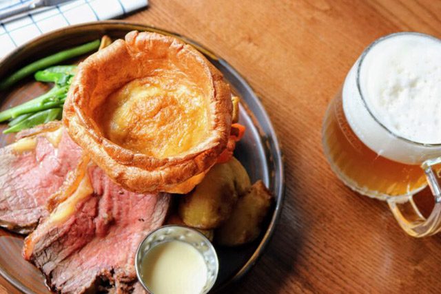 A Sunday roast dinner from Brewhemia in Edinburgh