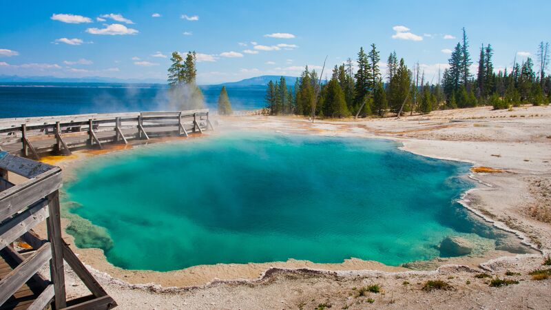 Geothermal features in Yellowstone National Park