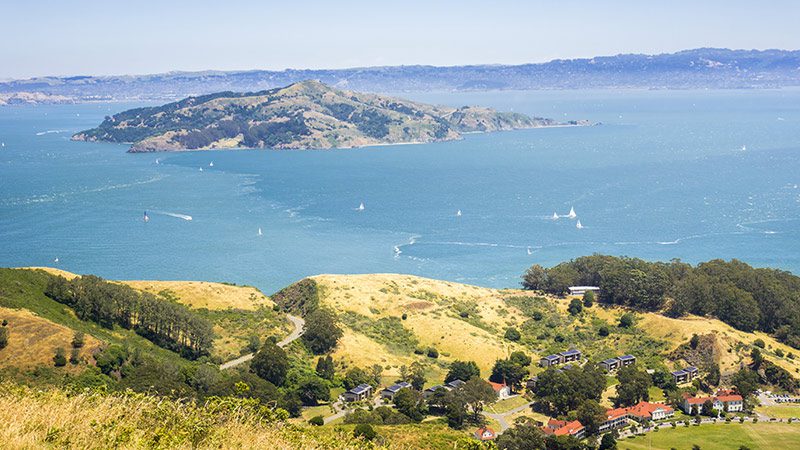 A view of Angel Island in San Francisco.