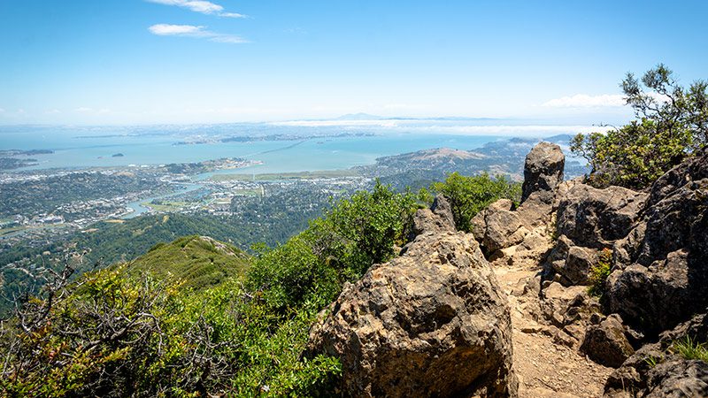 The view from the top of Mt. Tamalpais in San Francisco.