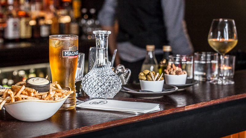 A collection of bar snacks and drinks at Boo Radley's in Christchurch.