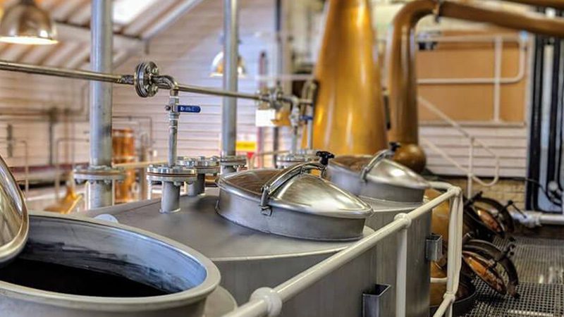Inside the Cotswolds Distillery.