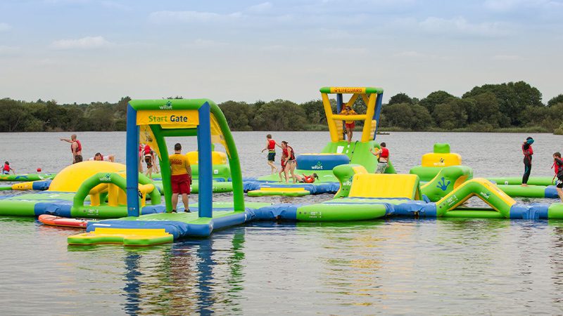 The 'Aquaventure' course at the Cotswold Country Park & Beach.