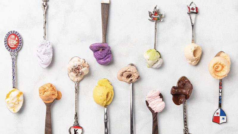 A selection of ice cream flavors from Wandelust Creamery in Los Angeles. 