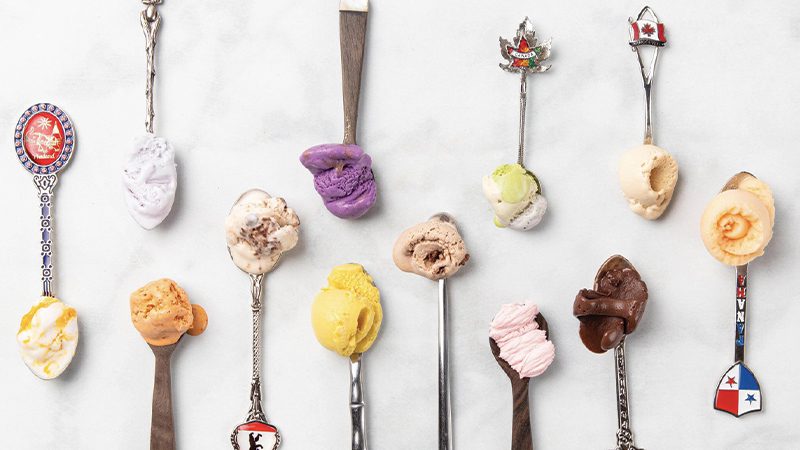 An assortment of ice cream flavors from Wandelust Creamery in Los Angeles.