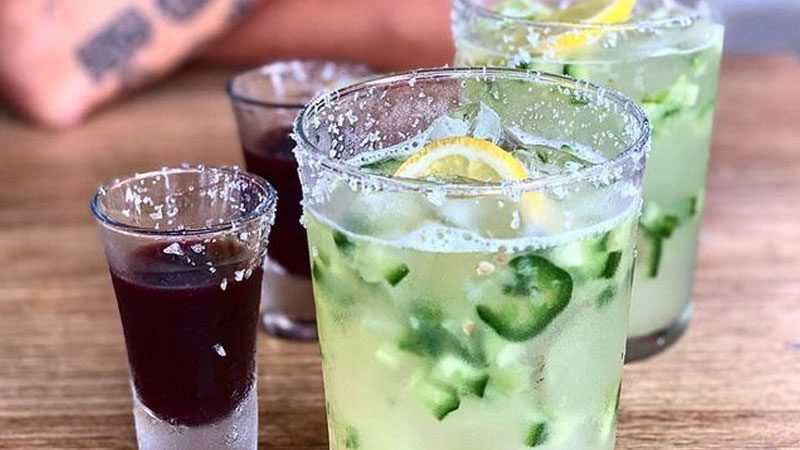 A selection of drinks available at The Mexican in Port Douglas.