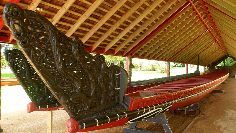 Maori canoe at the Waitangi Treaty Grounds