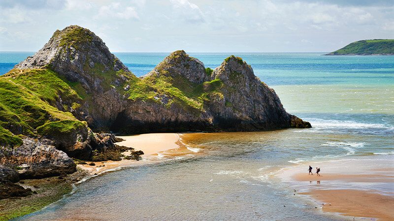 Three Cliffs Bay in Swansea