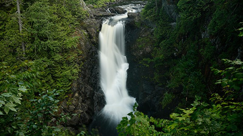 The staggering 90-foot vertical drop at Moxie Falls in Somerset County, Maine. 
