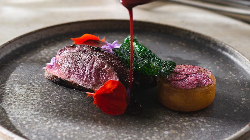 Modern Australian meal on a plate