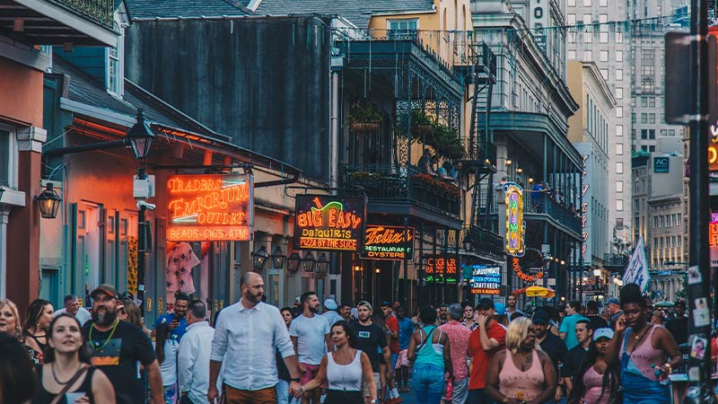 Bourbon Street in New Orleans