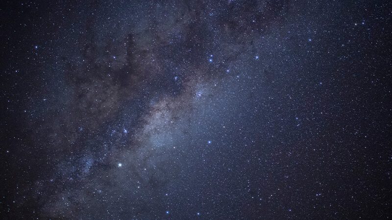Stars illuminating the night skies above Milford Sound