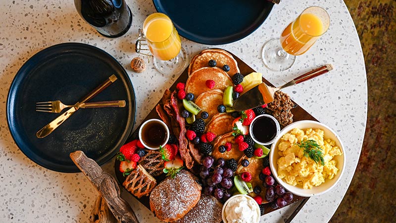 A breakfast share plate from Monkey Kitchen in Wanaka, NZ.