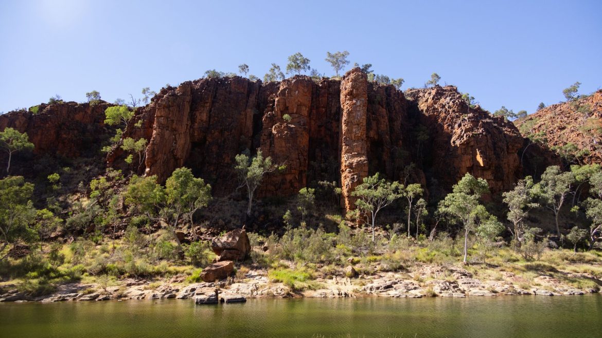 Yapulpa Glen Helen Gorge from below